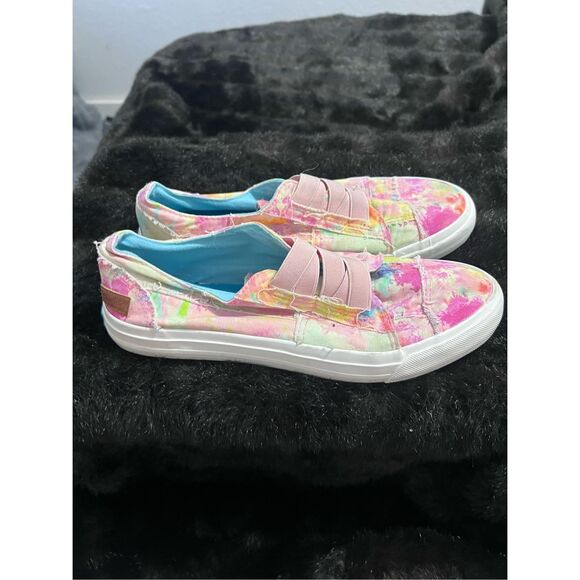 Blowfish Malibu Pink Multi-colored Tie-Die Dye Womens Slip On Sneakers Size 9.5 - Picture 1 of 5